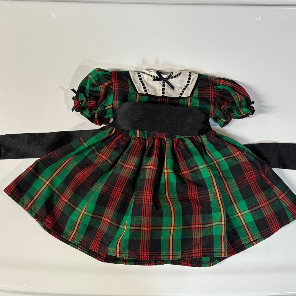 American Girl Doll Addy’s Holiday Plaid Dress with Black and White Accents
